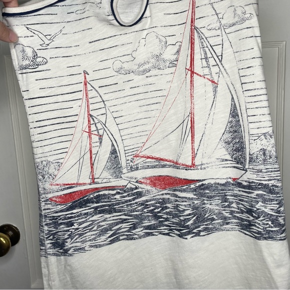 Ralph Lauren Girl’s Tank Dress RL Sailing Team Red, White, and Blue Print M 8-10 - Picture 7 of 11